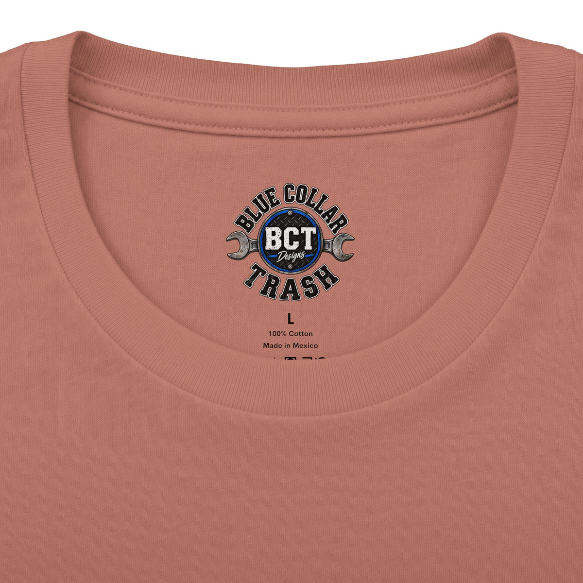 Spoiled Blue Collar Wife Funded by Overtime shirt with farm girl, chickens and sunflowers back print