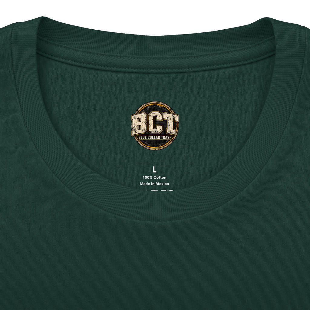 Built on Blood and Sweat Shirt | Heavy Equipment & American Flag Tee