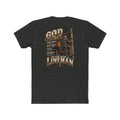 So God Made a Lineman shirt with lineman climbing a power pole back print