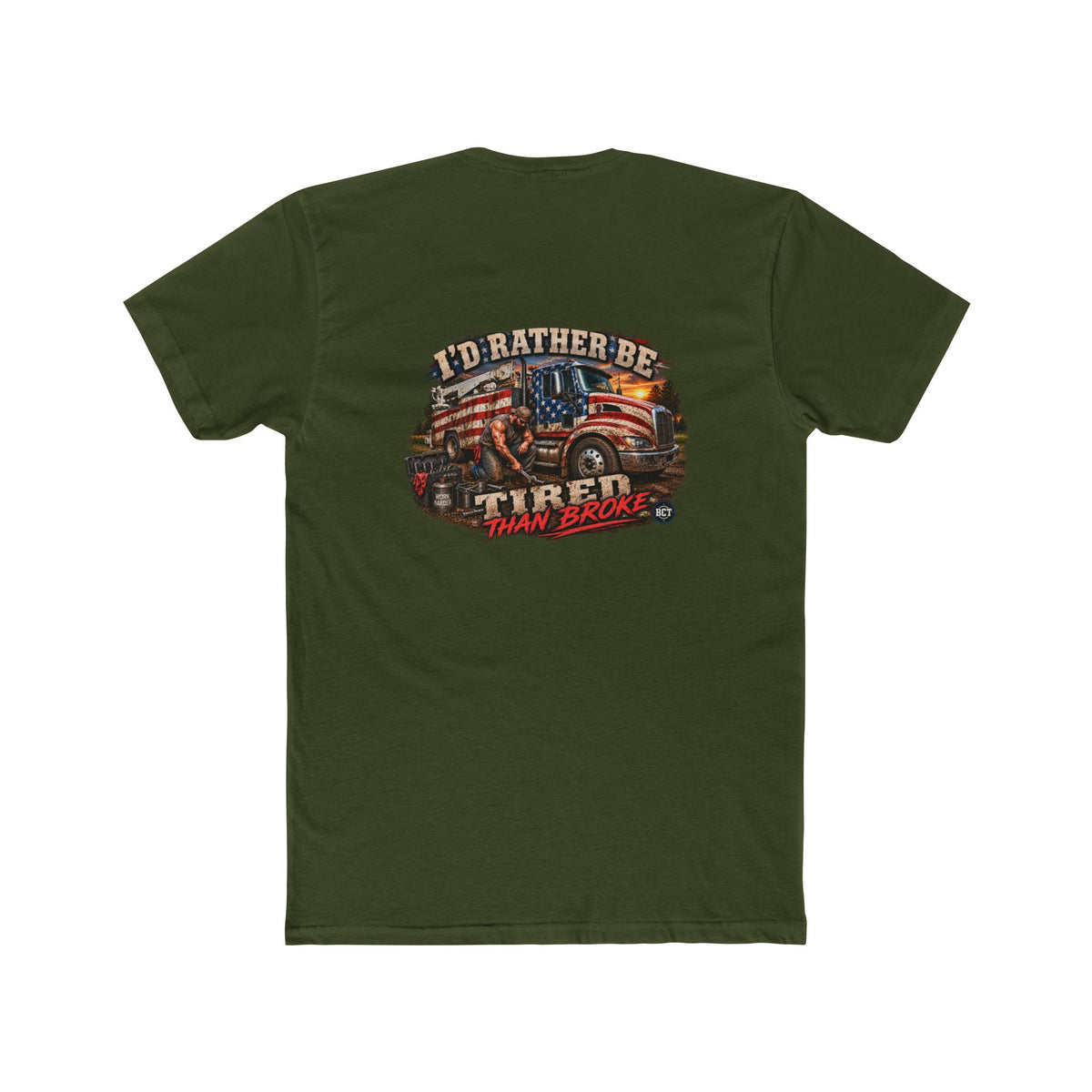 I’d Rather Be Tired Than Broke Shirt | Blue Collar Mechanic Tee