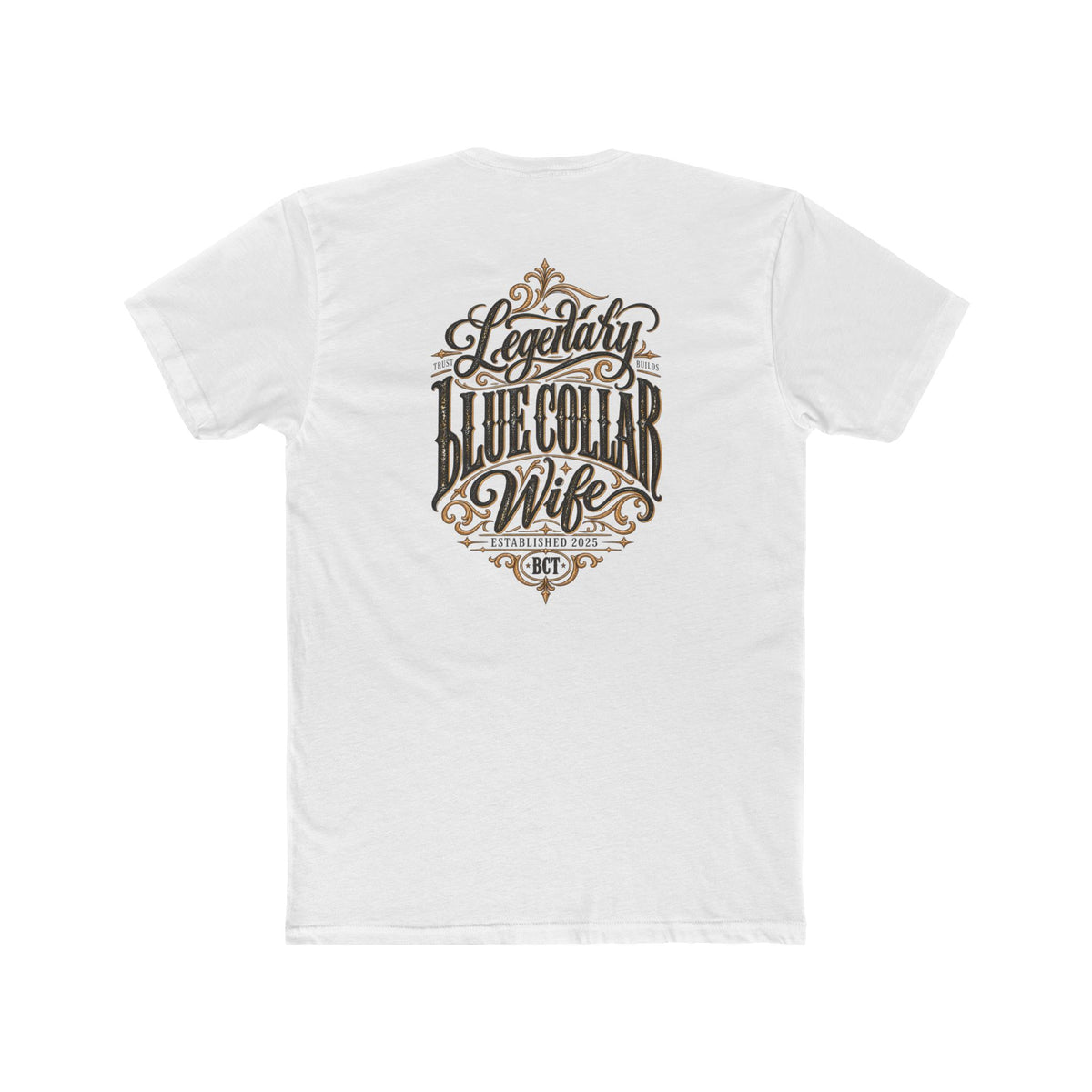 Legendary Blue Collar Wife shirt with vintage ornamental back print