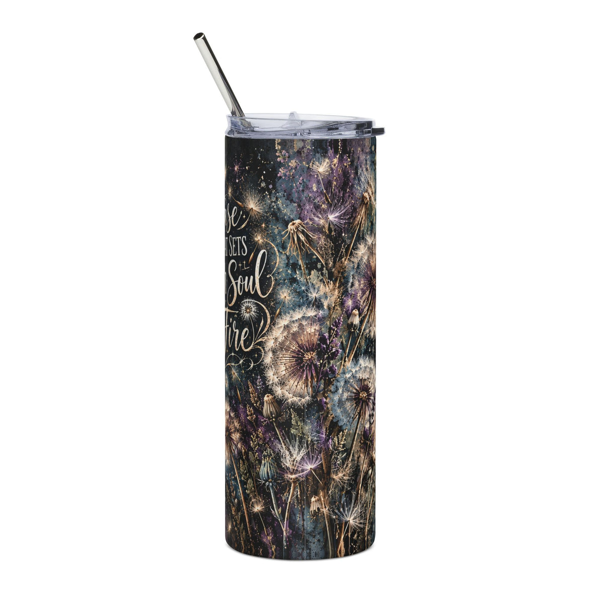 Dandelion farm girl tumbler, 20 oz cowgirl travel tumbler with wrap-around art