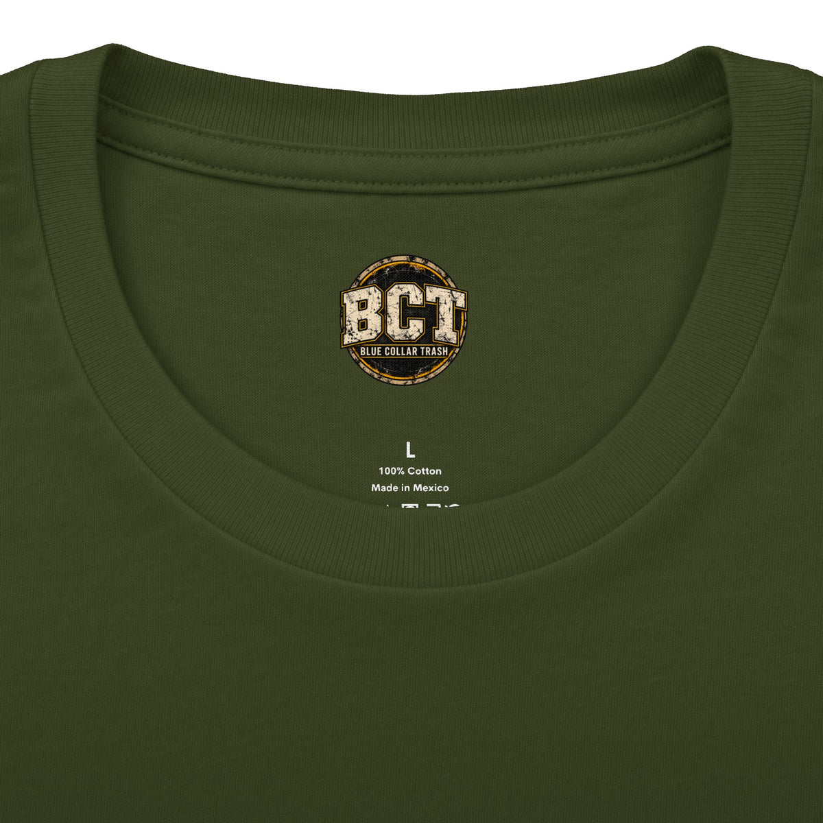 These Dirty Hands Built This Life blue collar shirt with couple, truck and dog back print