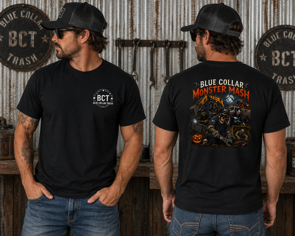 Blue Collar Monster Mash Shirt | Halloween Heavy Equipment Tee