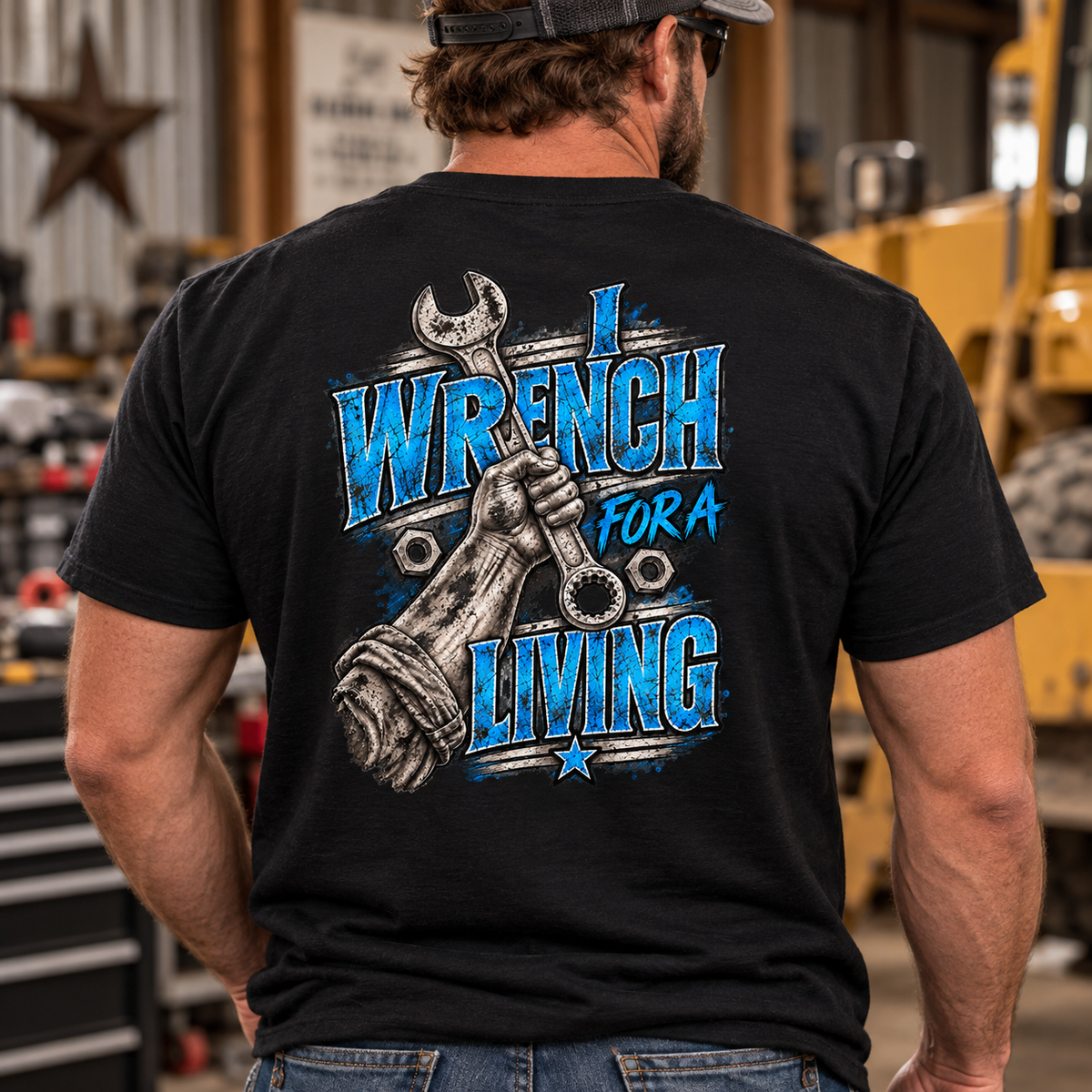 Mechanic Shirt for Men | Diesel Mechanic T-Shirt | Blue Collar Work Shirt | Heavy Equipment Mechanic Gift | Wrench Graphic Tee
