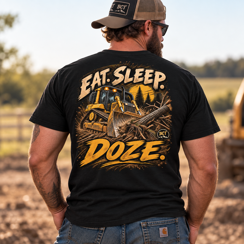 Eat Sleep Doze Shirt | Bulldozer & Heavy Equipment Operator Tee