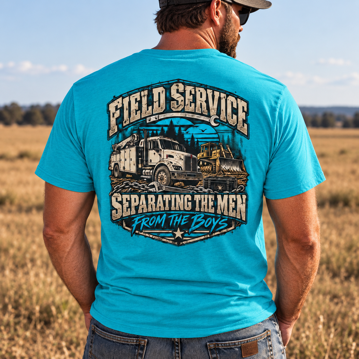 Field Service – Heavy Equipment Mechanic Shirt "Separating the Men From the Boys" Truck Graphic Tshirt