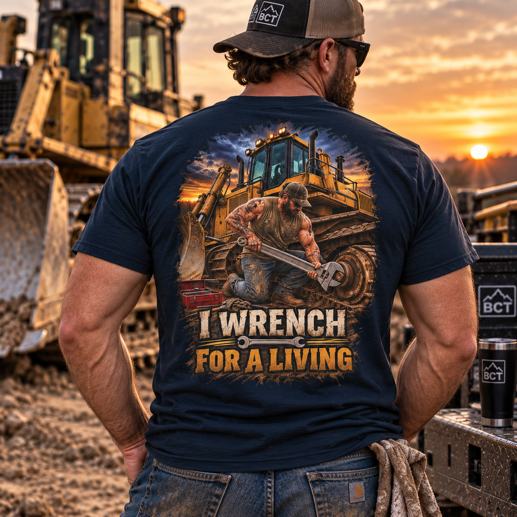 I Wrench for a Living Shirt | Heavy Equipment Mechanic Tee