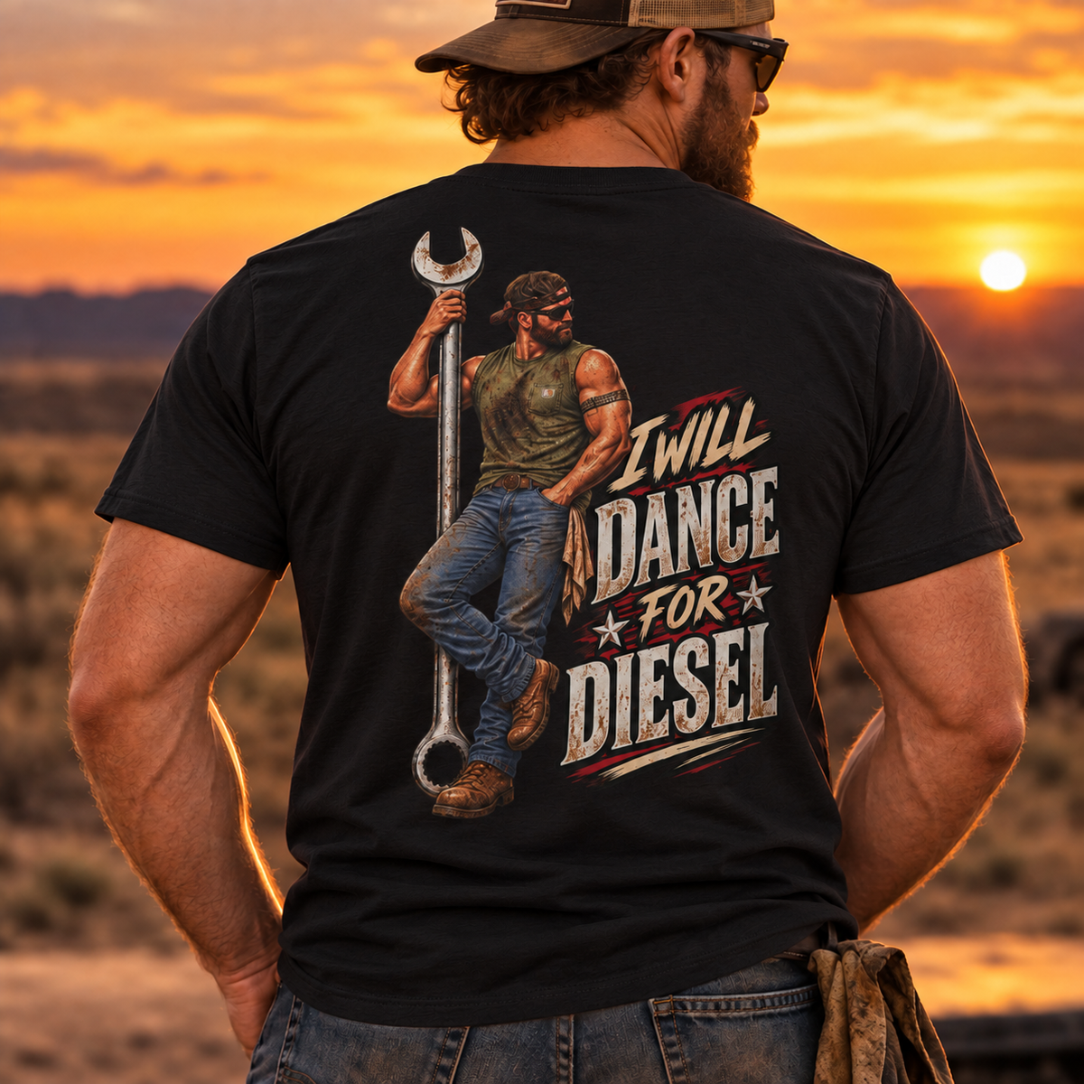 Will Dance for Diesel Shirt | Funny Diesel Mechanic & Blue Collar Tee