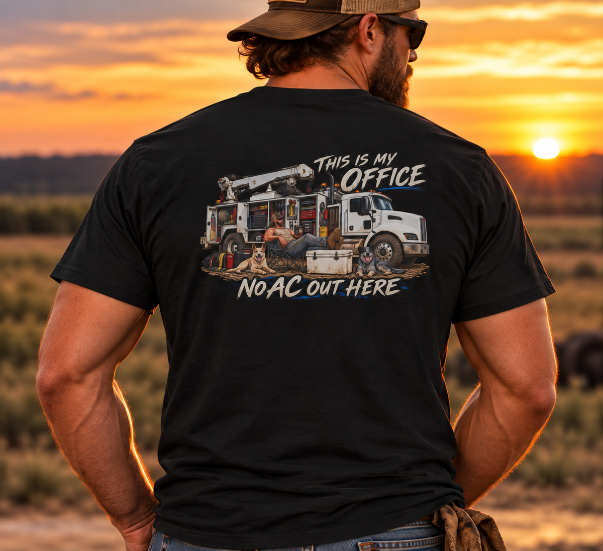 This Is My Office No AC Out Here Shirt | Heavy Equipment Mechanic Tee