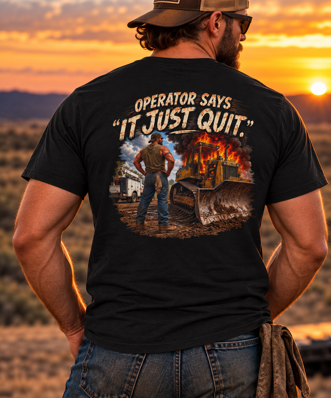 Operator Says It Just Quit Shirt | Funny Heavy Equipment Operator Tee