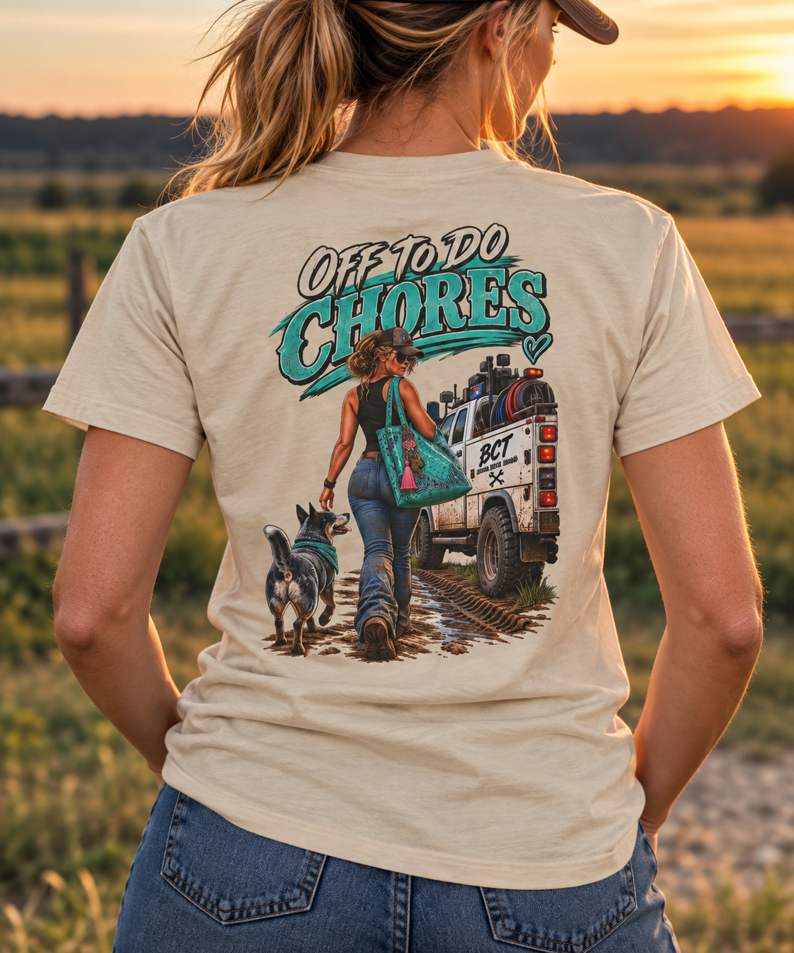 Off to Do Chores Bandana Tote Bag | Farm Girl Country Tote