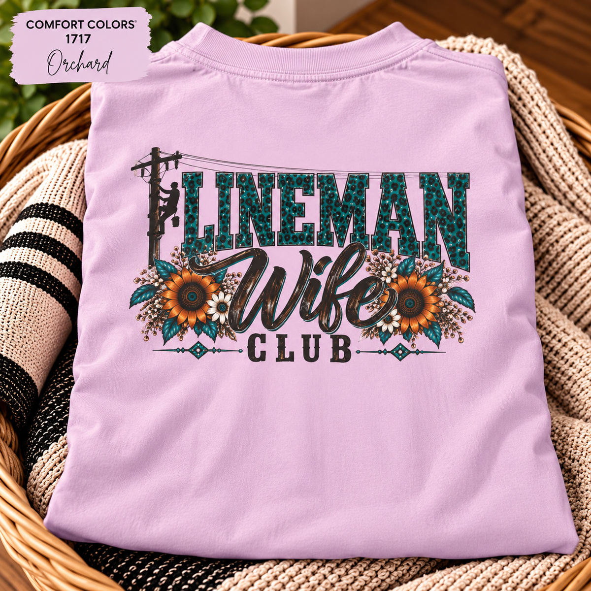 Western line wife Comfort Colors tee with sunflowers by Blue Collar Trash