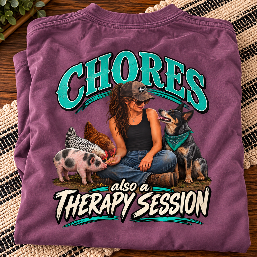 Funny farm girl Comfort Colors tee by Blue Collar Trash