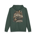 So God Made a Lineman Wife hoodie with power pole and sunflower back print