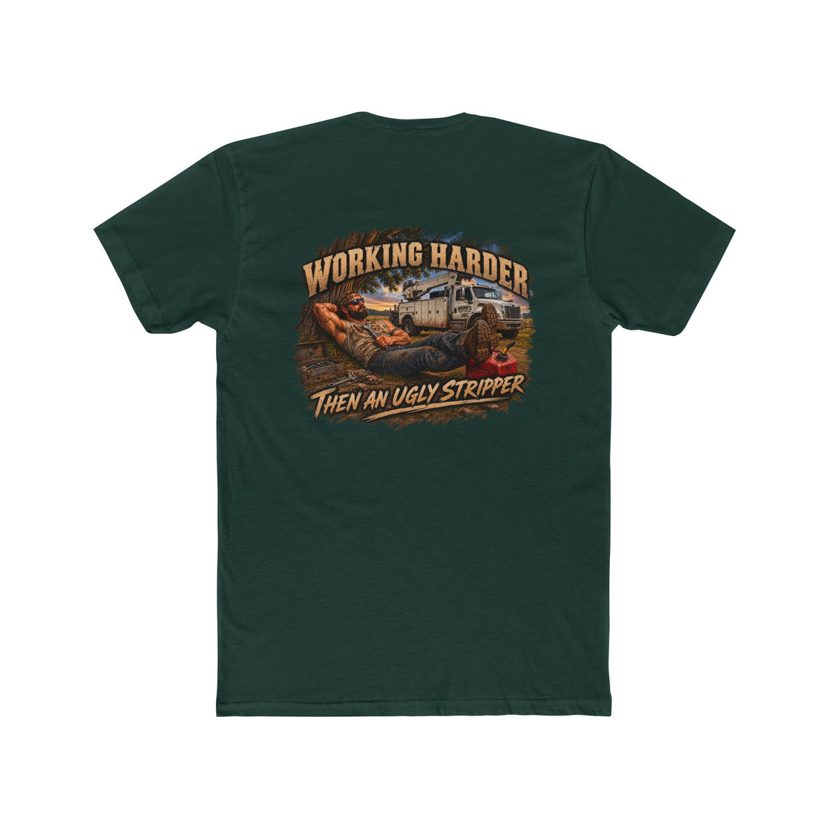 Working Harder Than an Ugly Stripper Shirt | Funny Mechanic Tee
