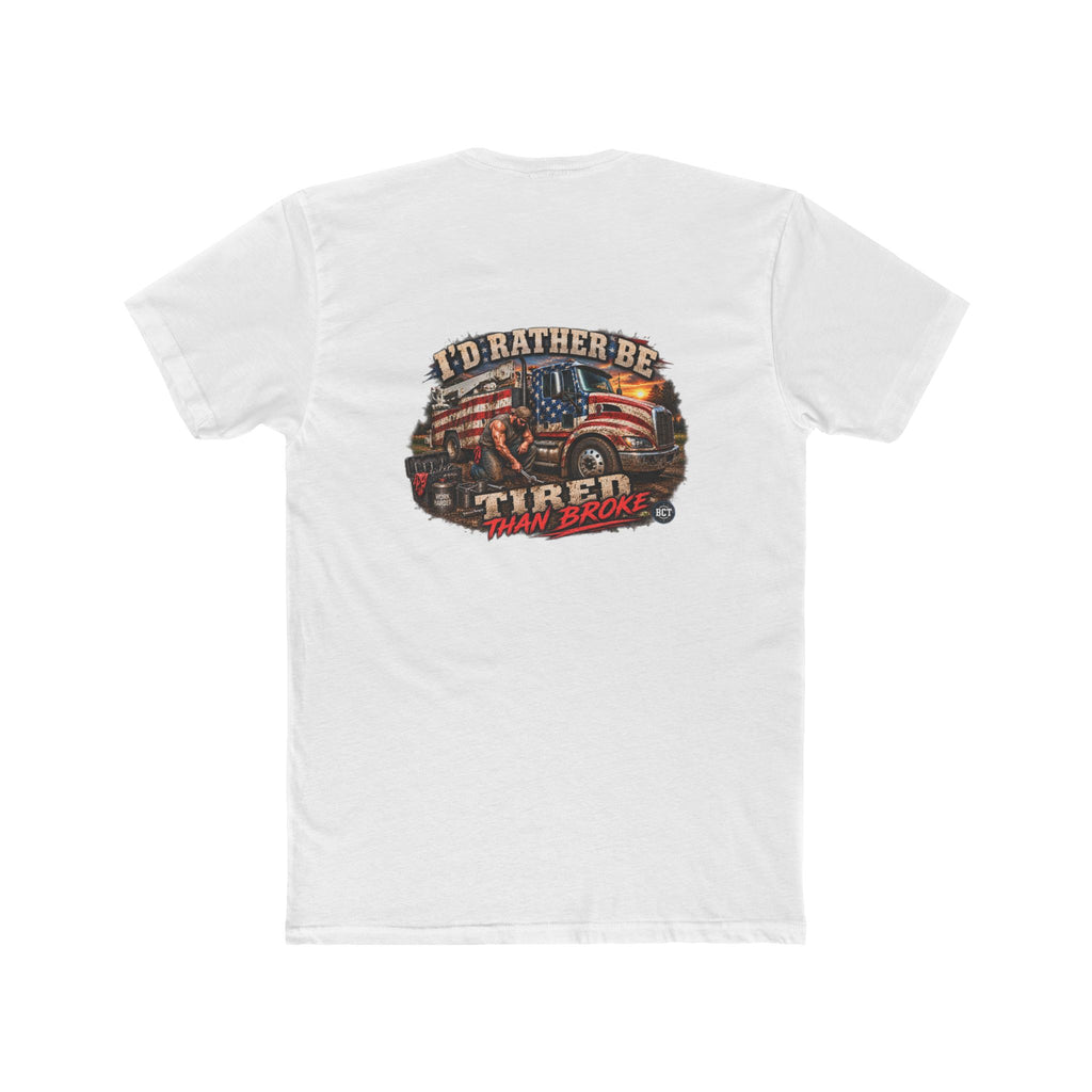 I’d Rather Be Tired Than Broke Shirt | Blue Collar Mechanic Tee
