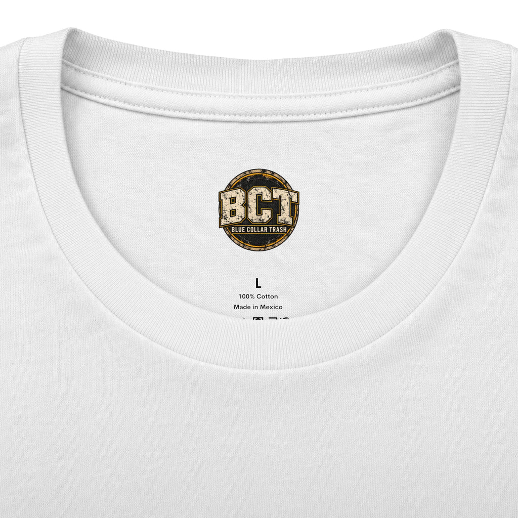 Built on Blood and Sweat Shirt | Heavy Equipment & American Flag Tee