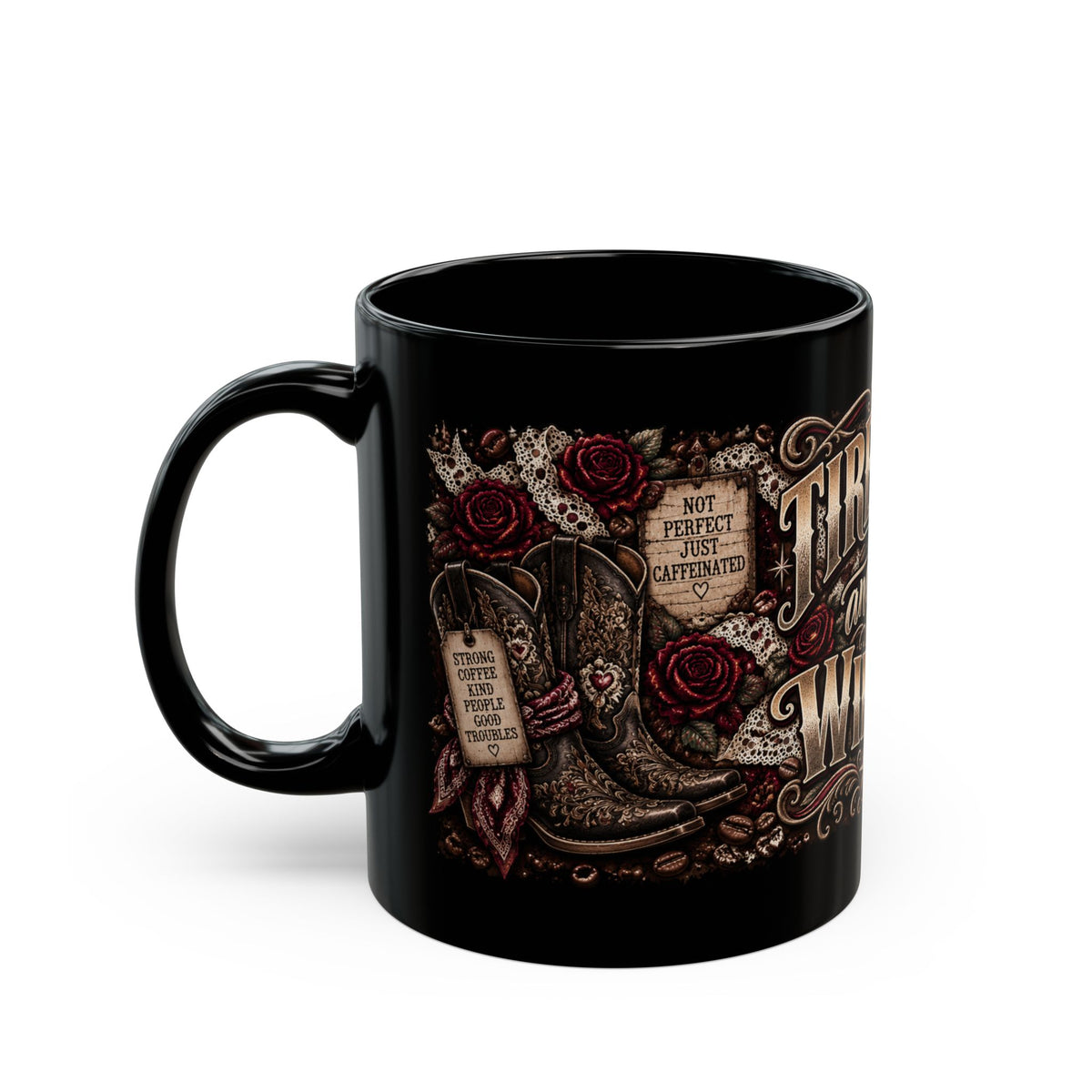 Funny cowgirl coffee mug by Blue Collar Trash