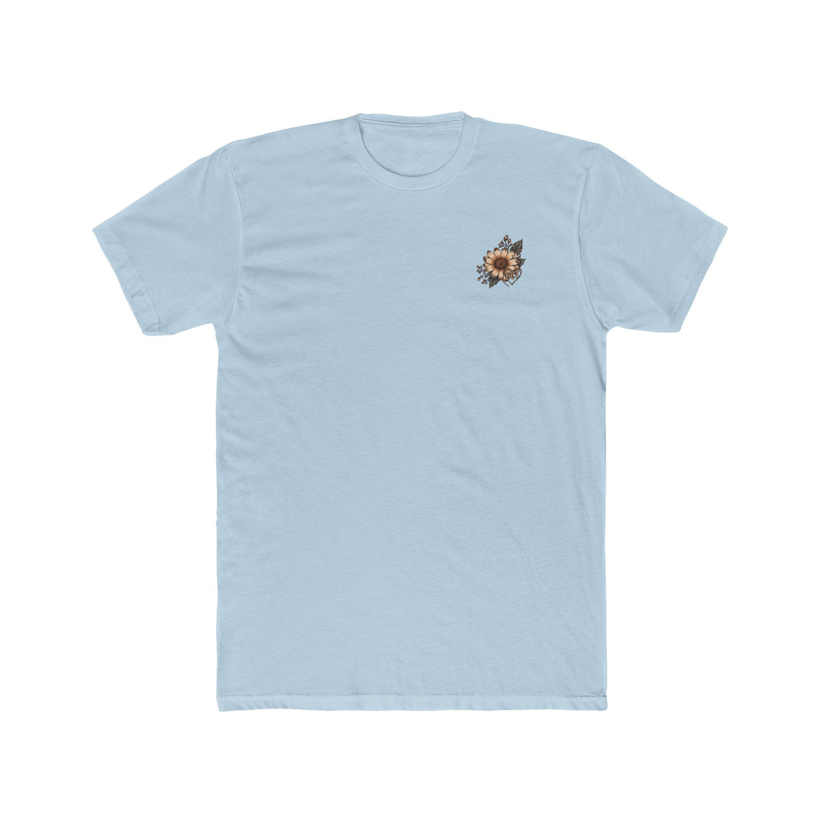 Farm wife tee with blue tractor, cowgirl boots and sunflowers by Blue Collar Trash