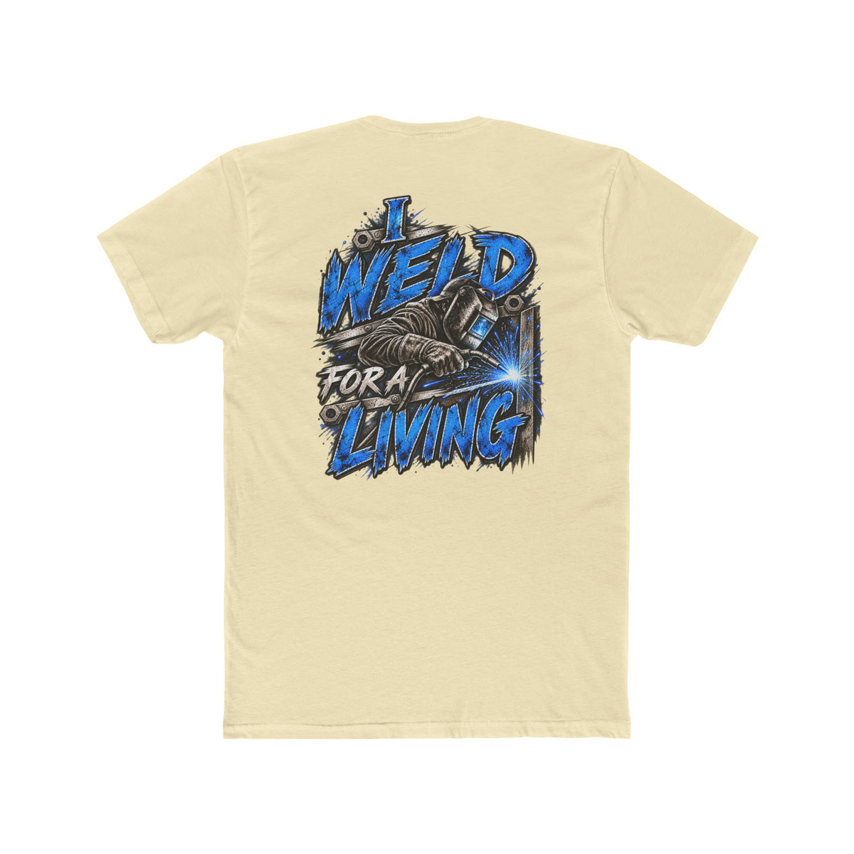 I Weld for a Living T-Shirt | Welding Helmet Graphic Tee, Welder Shirt