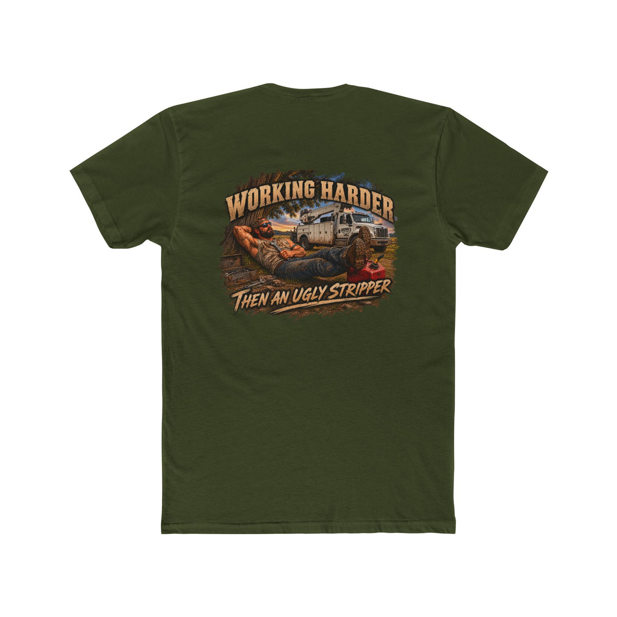 Working Harder Than an Ugly Stripper Shirt | Funny Mechanic Tee
