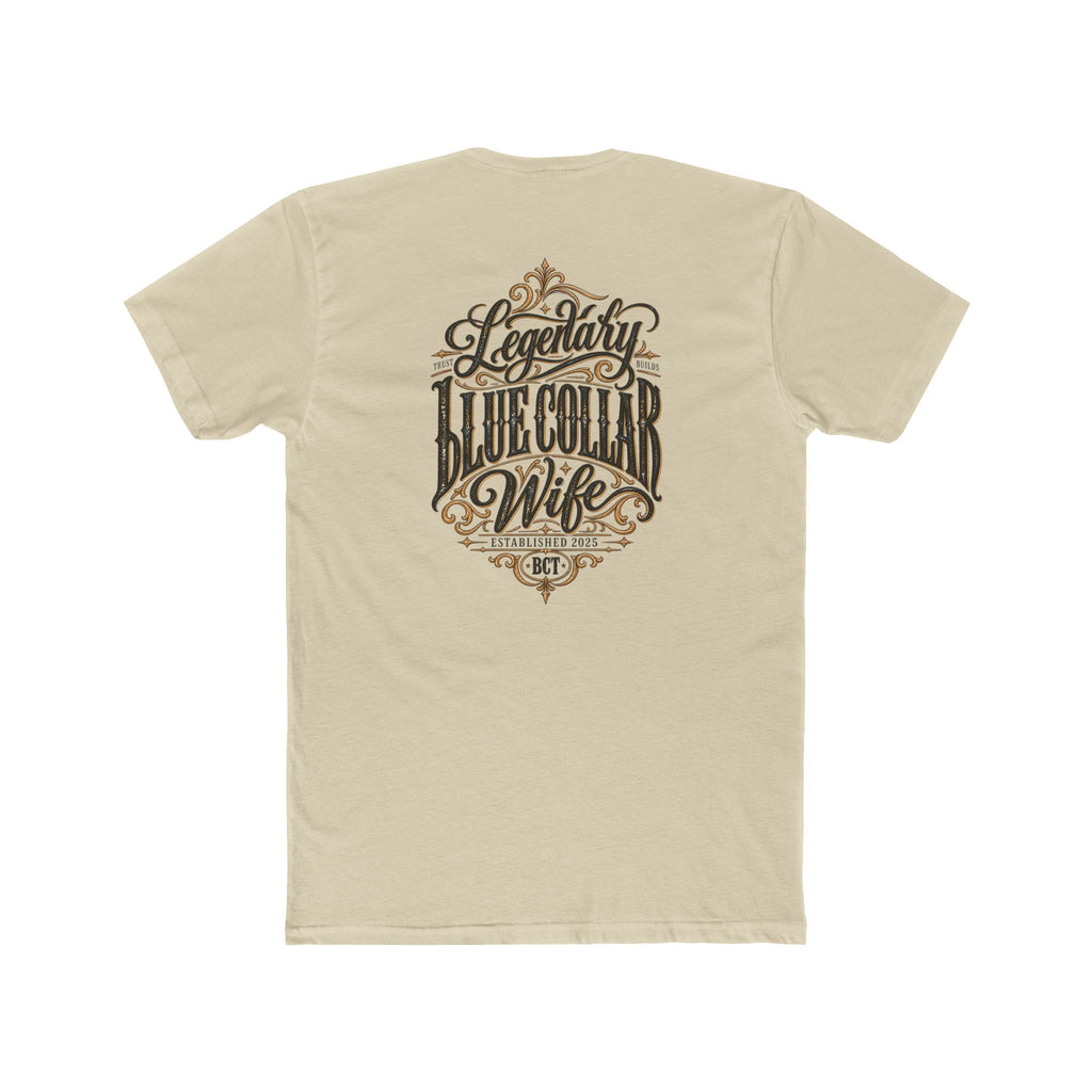 Legendary Blue Collar Wife shirt with vintage ornamental back print