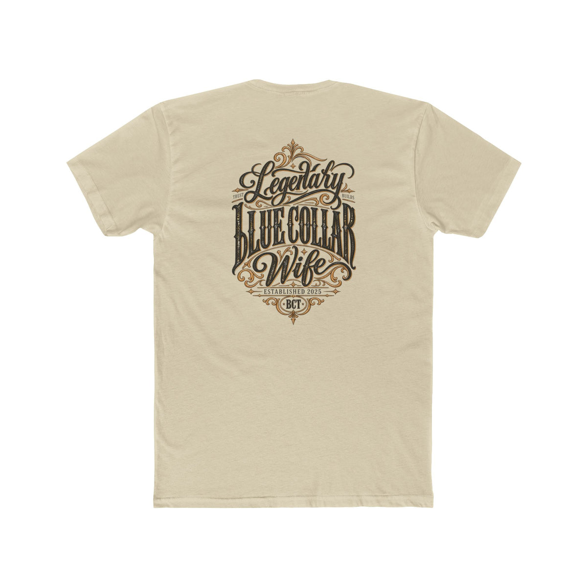 Legendary Blue Collar Wife shirt with vintage ornamental back print