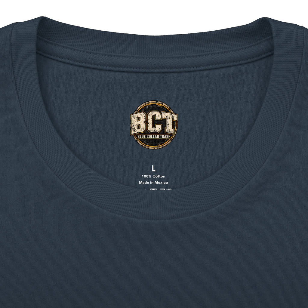 Built on Blood and Sweat Shirt | Heavy Equipment & American Flag Tee