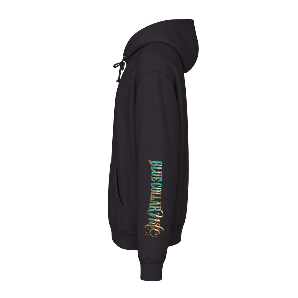 Spoiled Blue Collar Wife Hooded Sweatshirt | Floral Rustic Back Design
