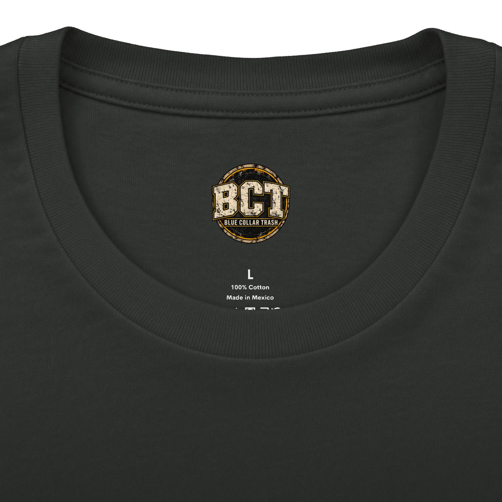 Built on Blood and Sweat Shirt | Heavy Equipment & American Flag Tee