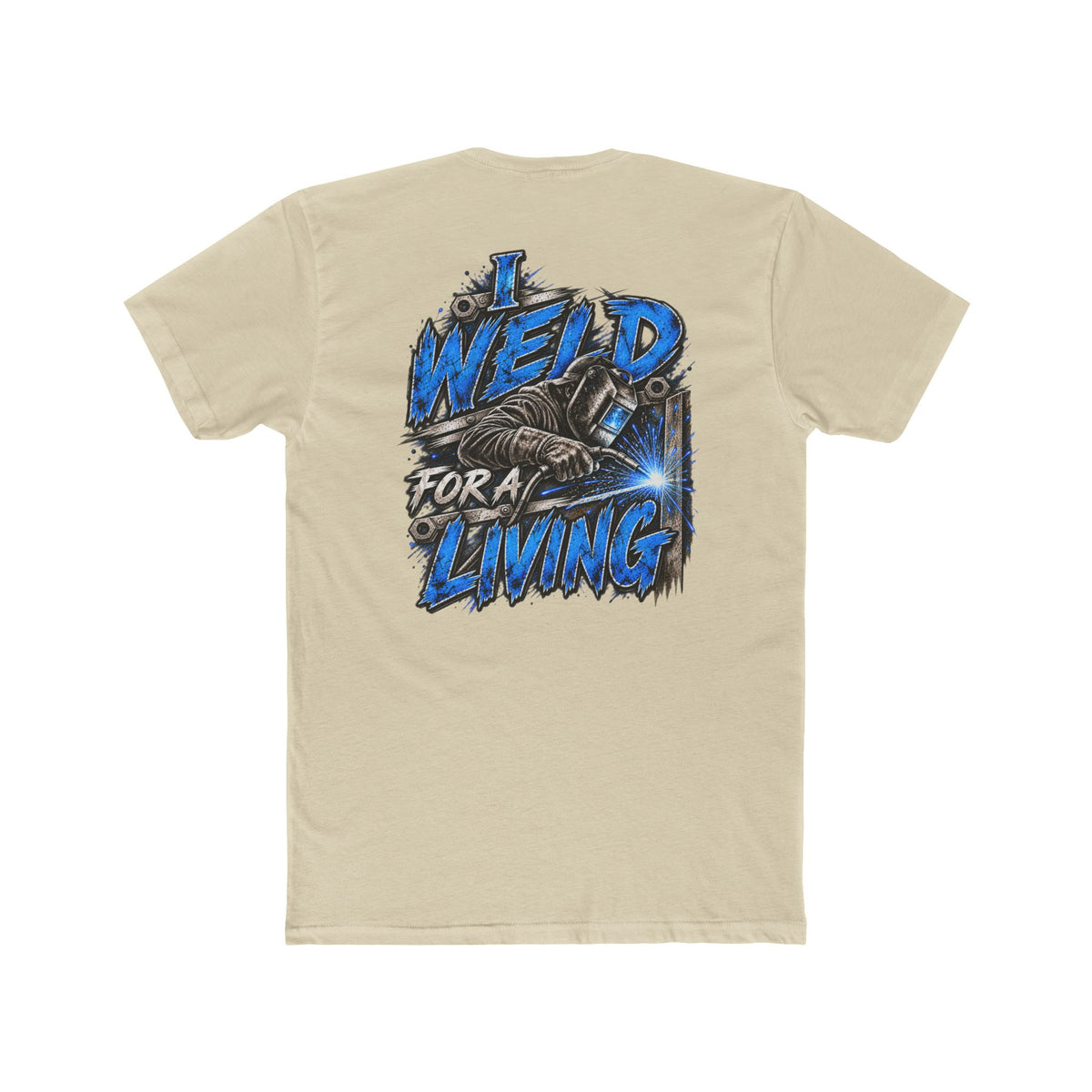 I Weld for a Living T-Shirt | Welding Helmet Graphic Tee, Welder Shirt