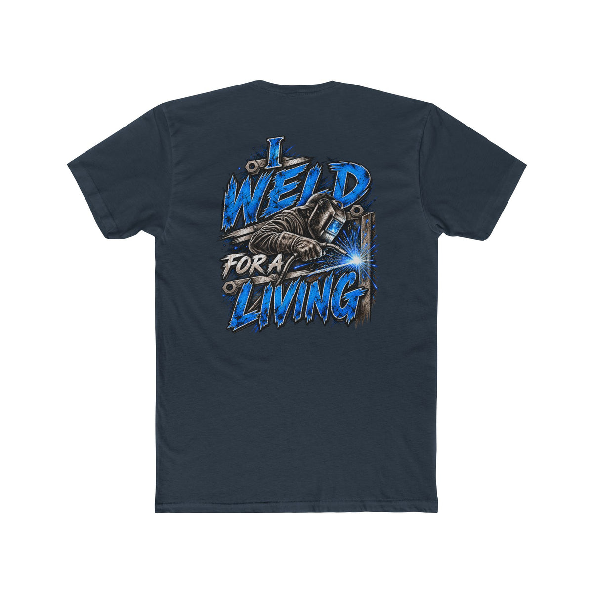 I Weld for a Living T-Shirt | Welding Helmet Graphic Tee, Welder Shirt