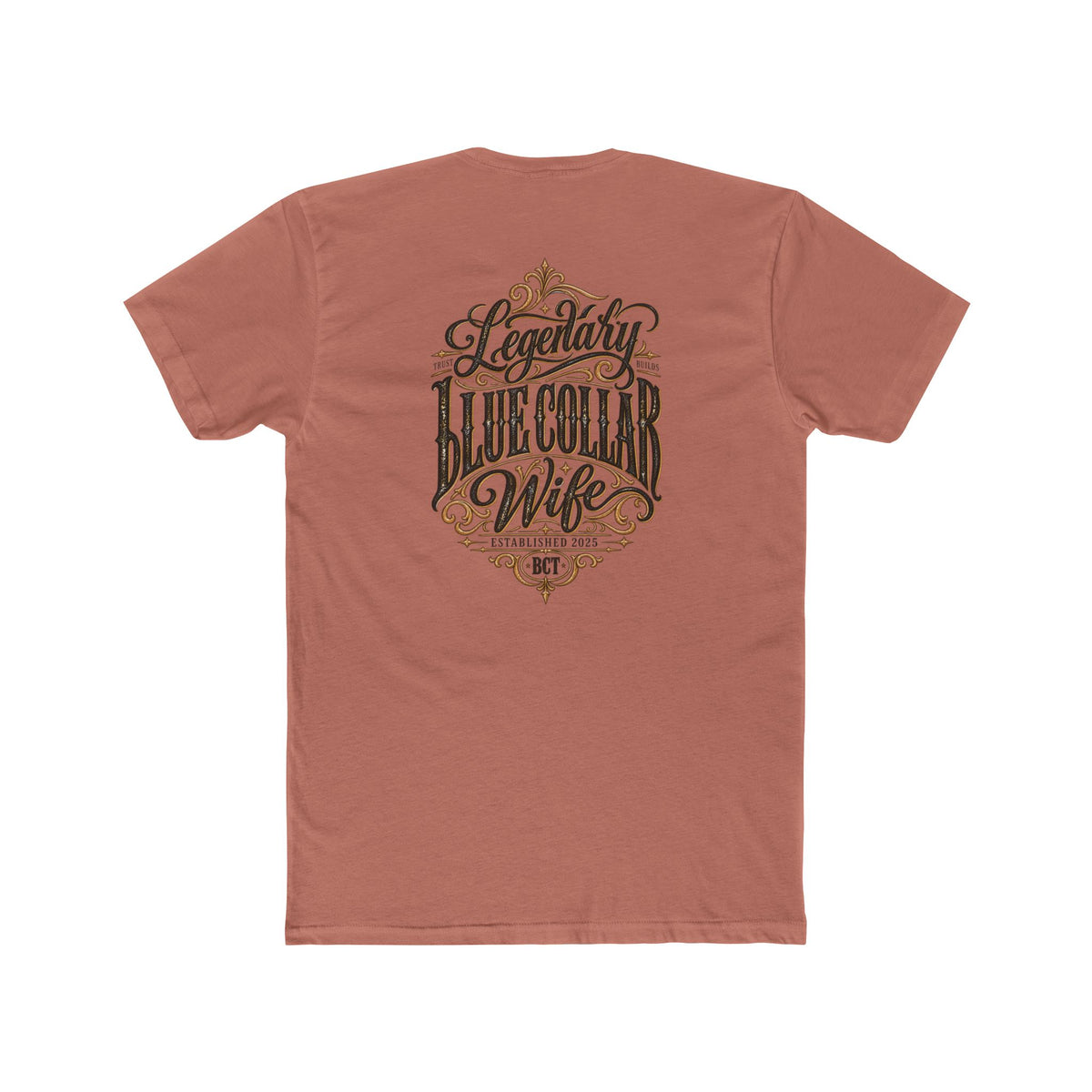 Legendary Blue Collar Wife shirt with vintage ornamental back print