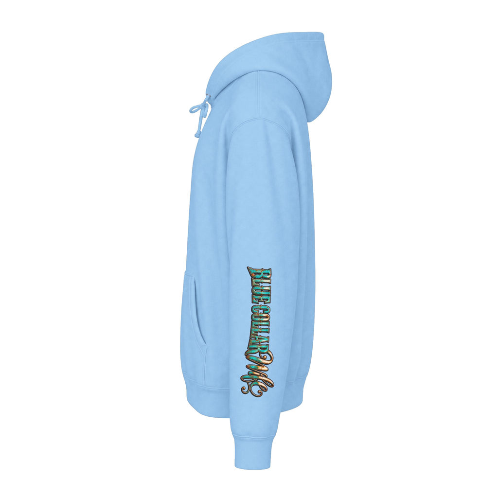 Spoiled Blue Collar Wife Hooded Sweatshirt | Floral Rustic Back Design