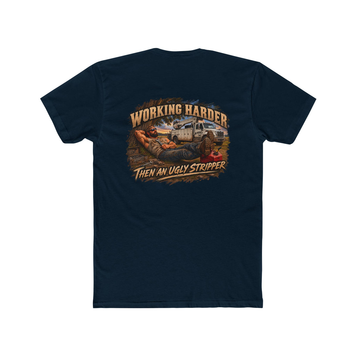 Working Harder Than an Ugly Stripper Shirt | Funny Mechanic Tee