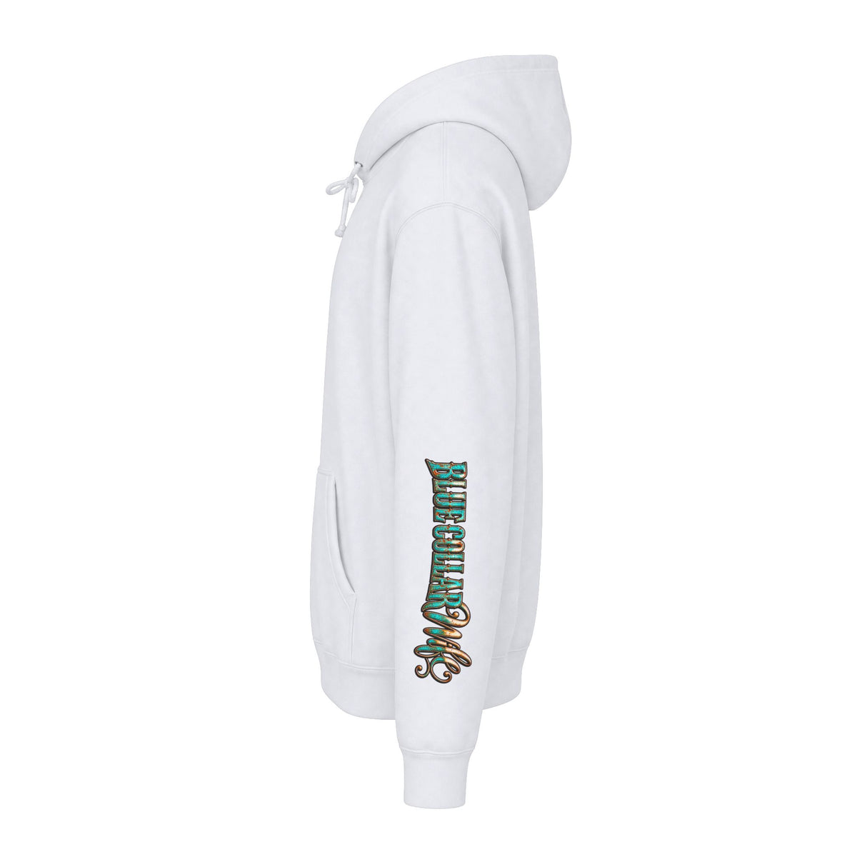 Spoiled Blue Collar Wife Hooded Sweatshirt | Floral Rustic Back Design
