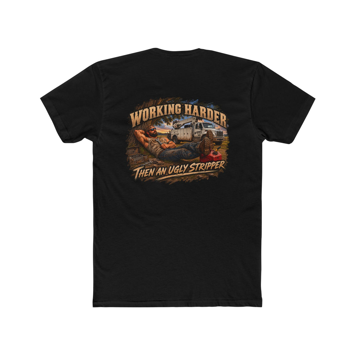 Working Harder Than an Ugly Stripper Shirt | Funny Mechanic Tee