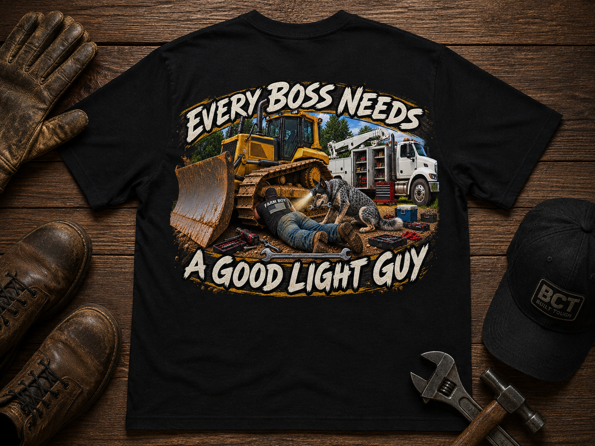 Every Boss Needs a Good Light Guy Shirt | Heavy Equipment Mechanic Tee