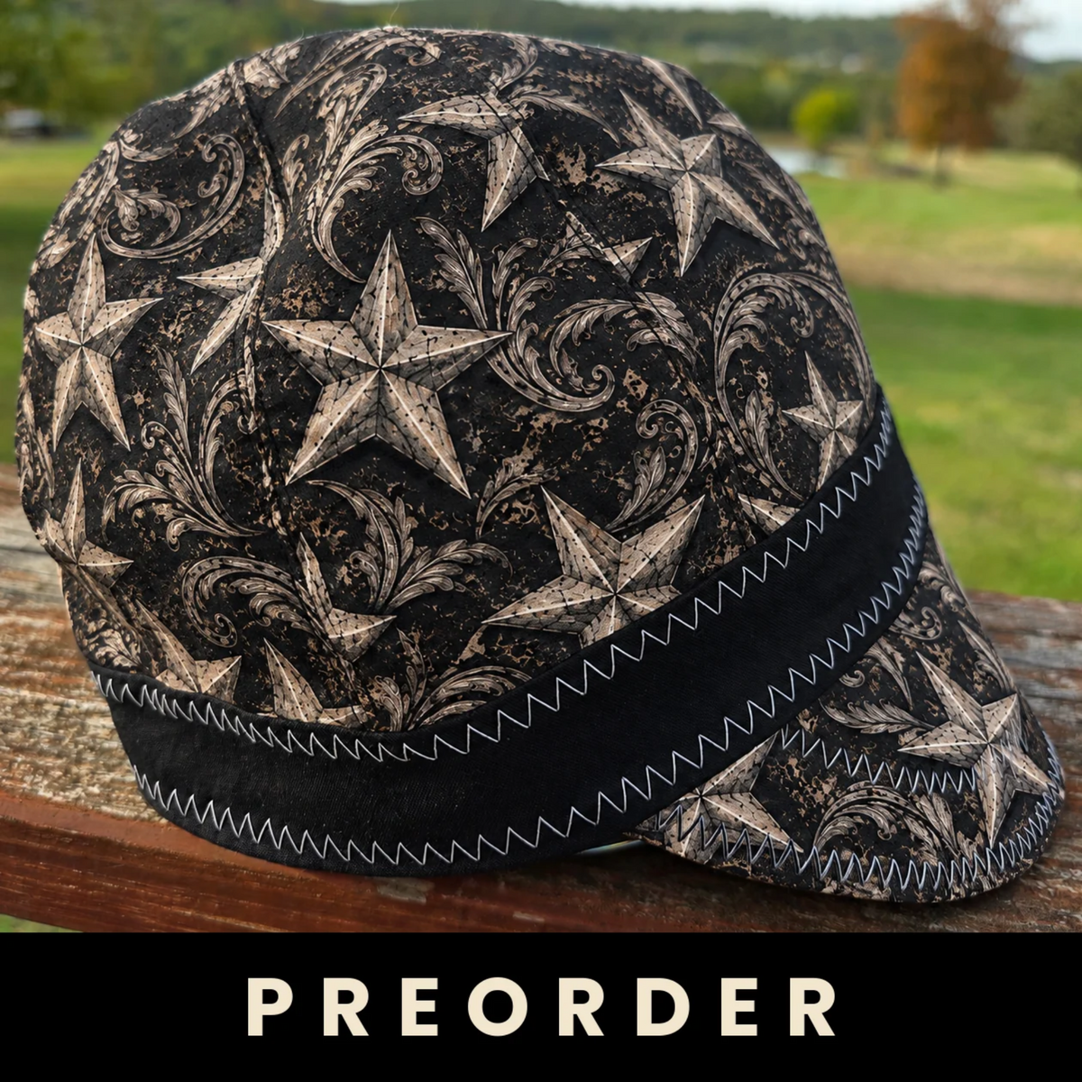 Barn Star Reversible Welding Cap | Handmade Western 8 Panel Welding Hat